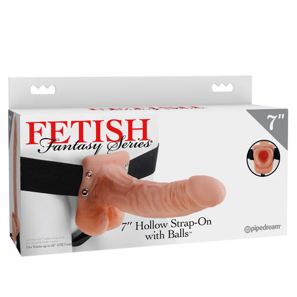 Fetish Fantasy 7" Hollow Strap-On with Balls