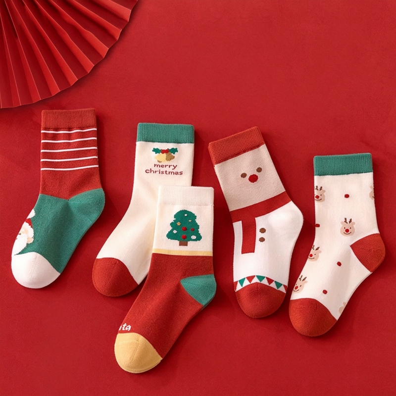 Kids Christmas Crew Socks