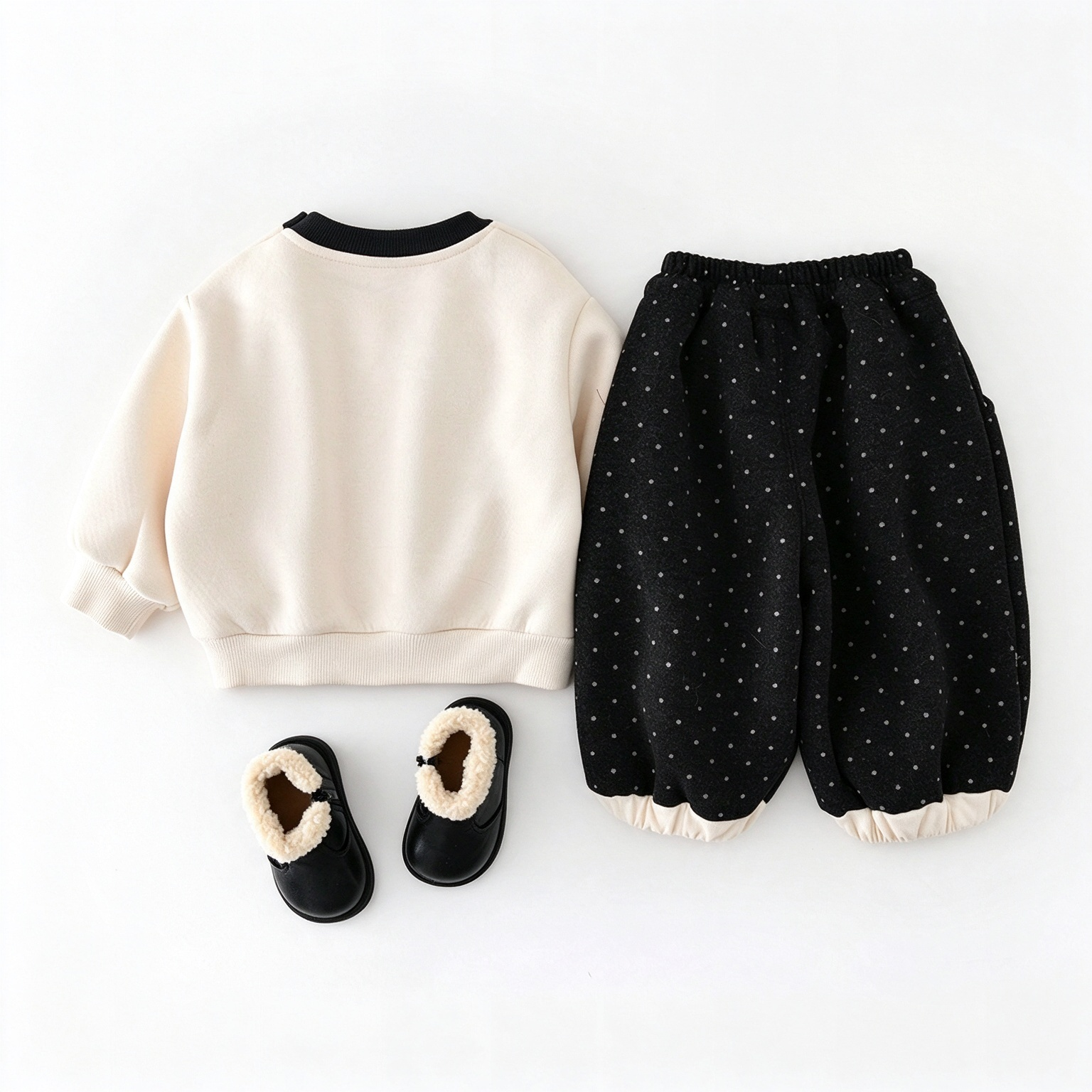 Baby Girl Warm Sweatshirt Pants Set