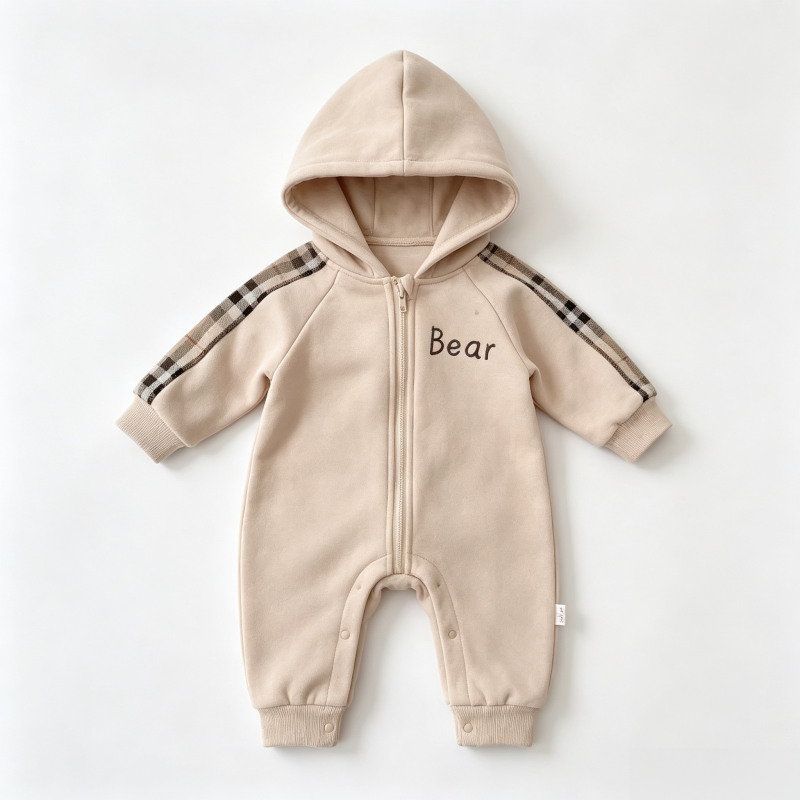 Baby Boy Bear Warm Romper