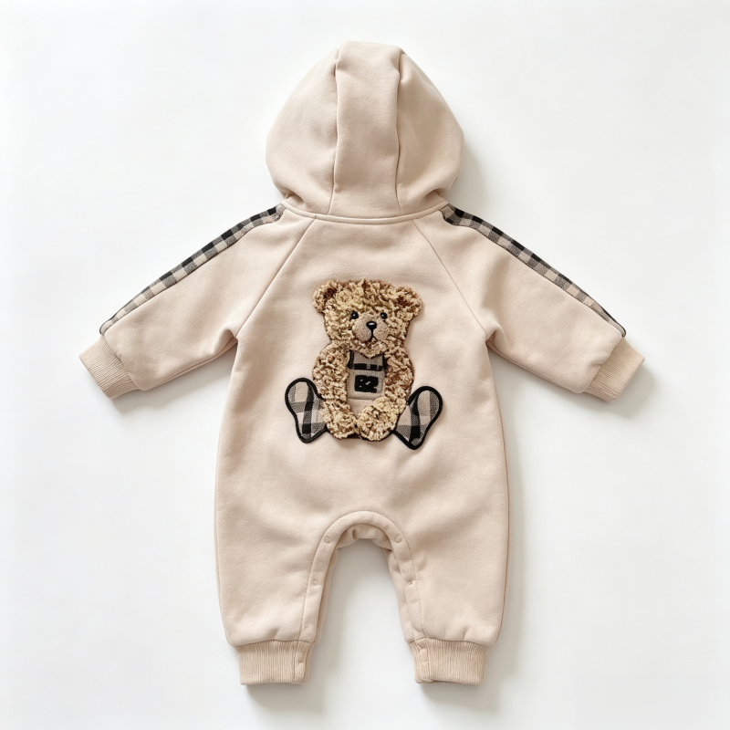Baby Boy Bear Warm Romper
