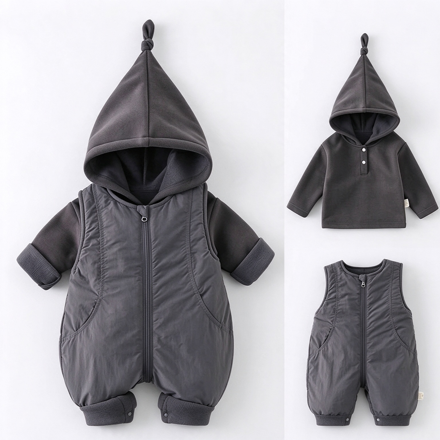 Padded Baby Romper Two Piece Set