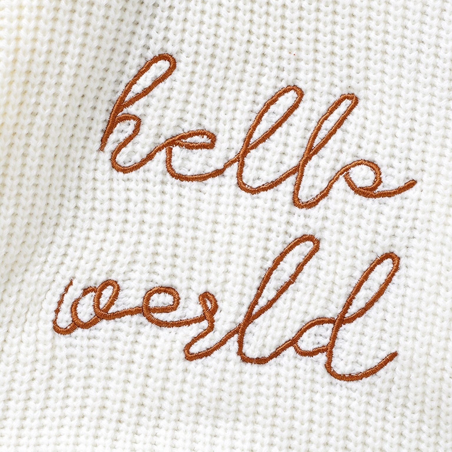 Letter Embroidered Long Sleeve Baby Romper