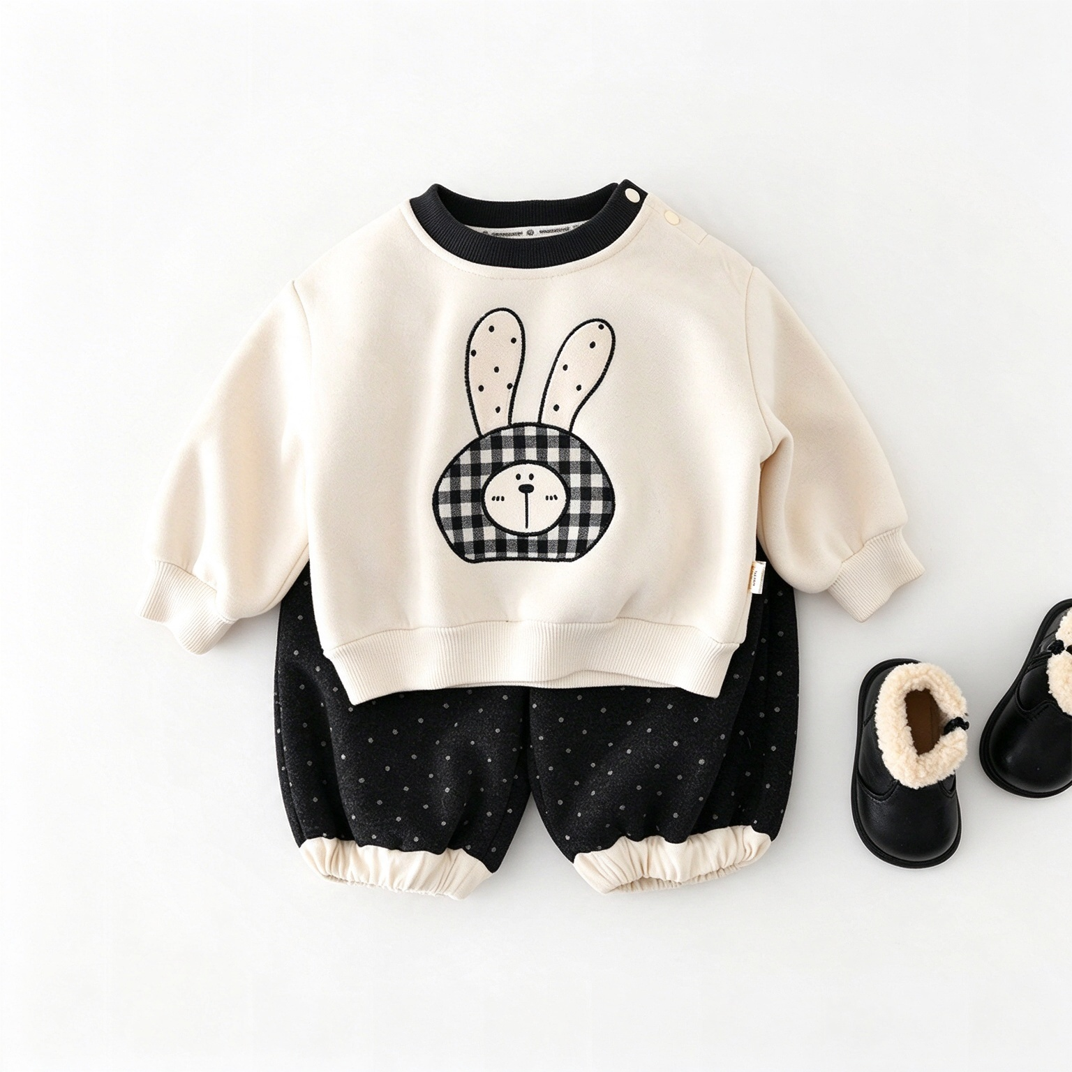 Baby Girl Warm Sweatshirt Pants Set