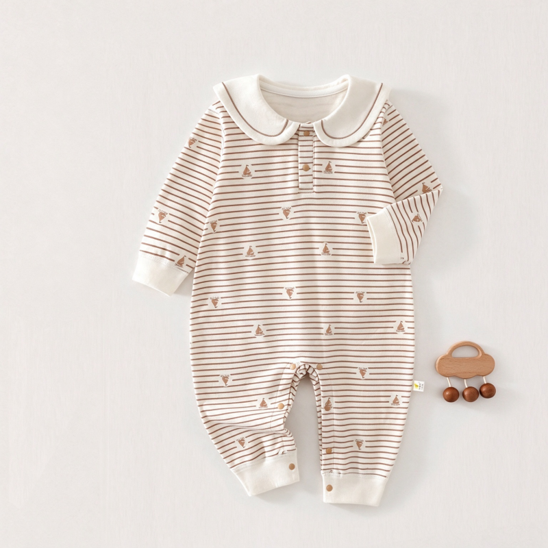 Baby Sailor Collar Long Sleeve Romper