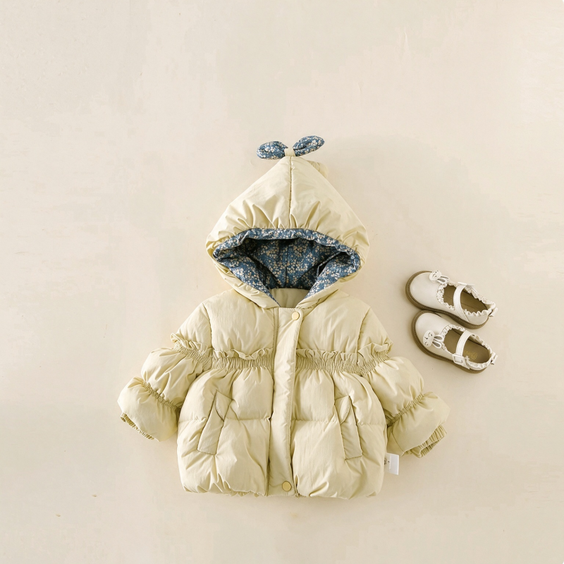 Baby Girl Hooded Padded Princess Coat - kissminis
