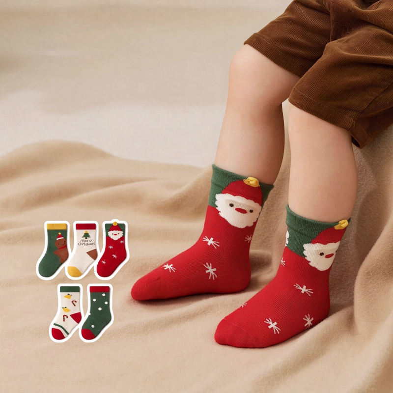 Kids Christmas Crew Socks