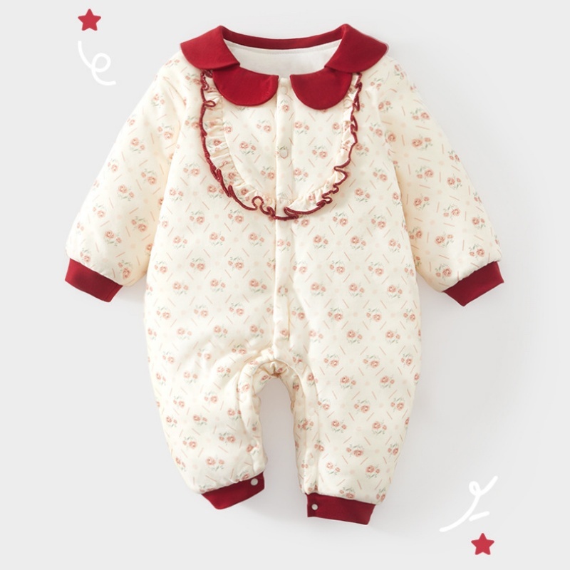 Baby Boy/Girl Floral Pattern Romper