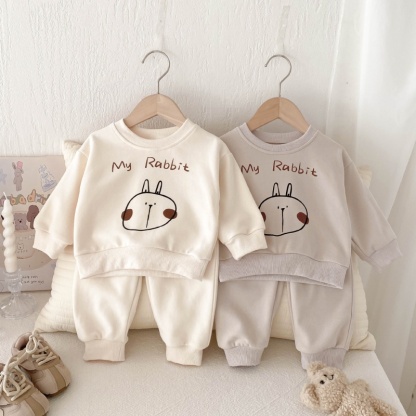 2pcs Baby Girl Alphabet Cute Rabbit Set