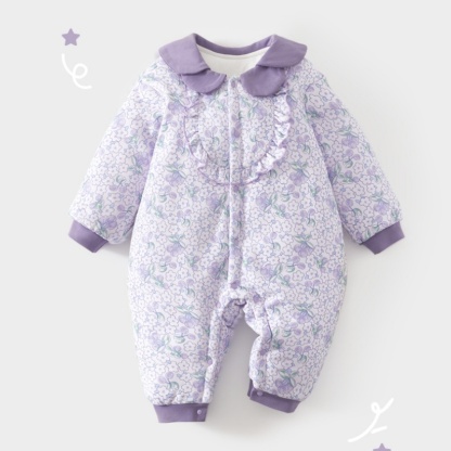 Baby Boy/Girl Purple Cherry Blossom Romper