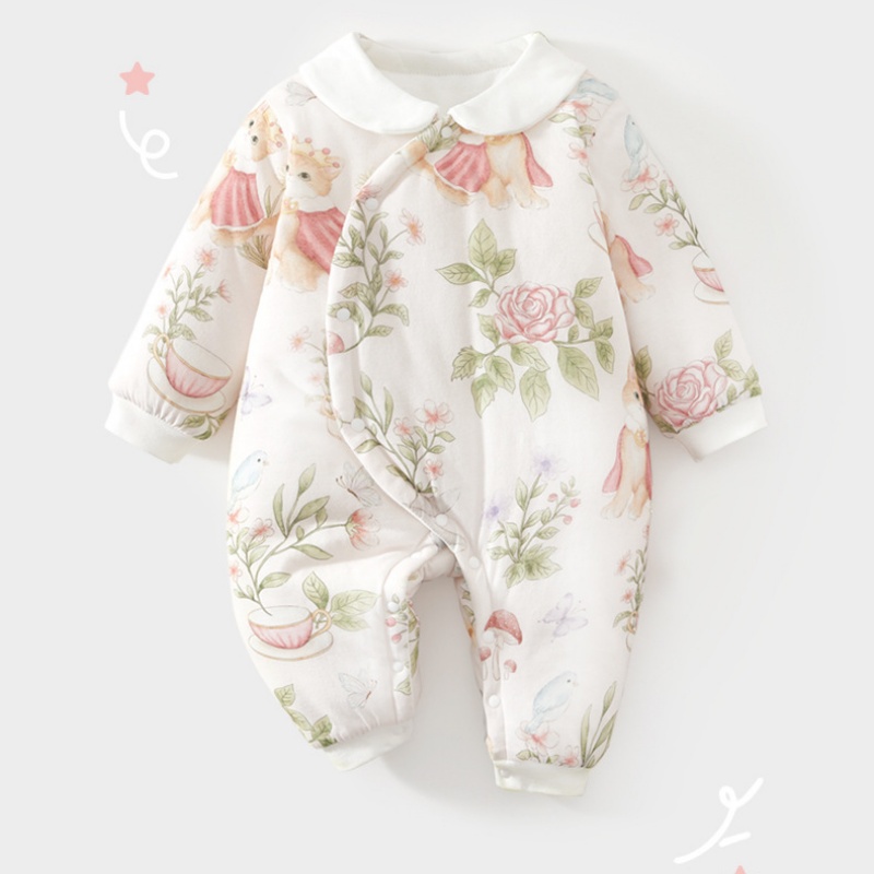 Baby Girl Cat Queen Flower Romper