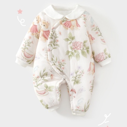 Baby Girl Cat Queen Flower Romper
