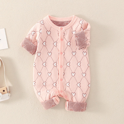 Baby Heart Thickened Romper