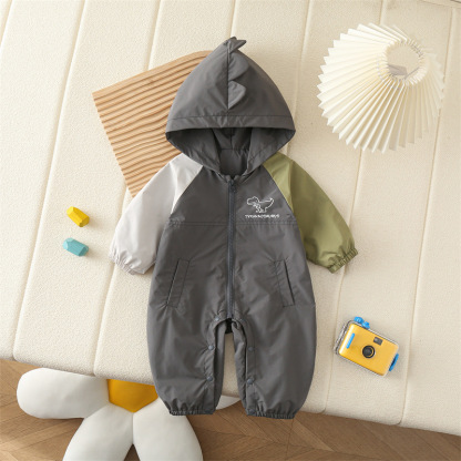 Baby Boy Cute Cartoon Punching Jacket Long Sleeve Romper