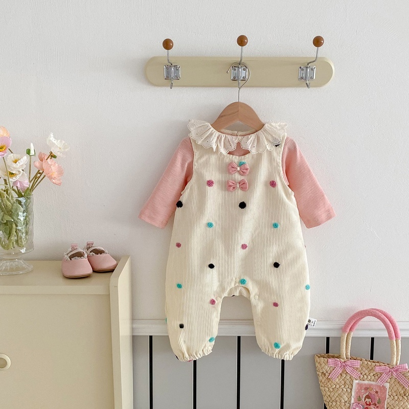 Baby Girl Cute Fluffy Rabbit Padded Fleece Double Layer Long Sleeve Ro