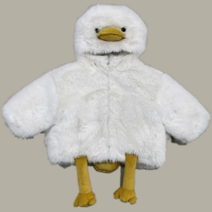 Baby And Children Cute White  Duckling Shape Jumper Thick Padded Jacket Top