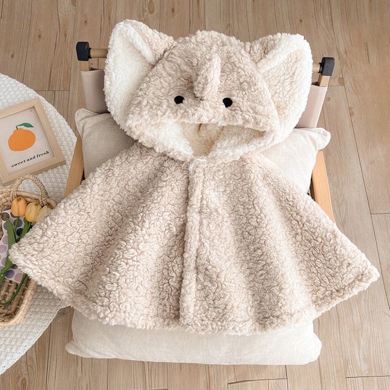 Baby Girl Padded and Thickened Cute Elephant Poncho Top