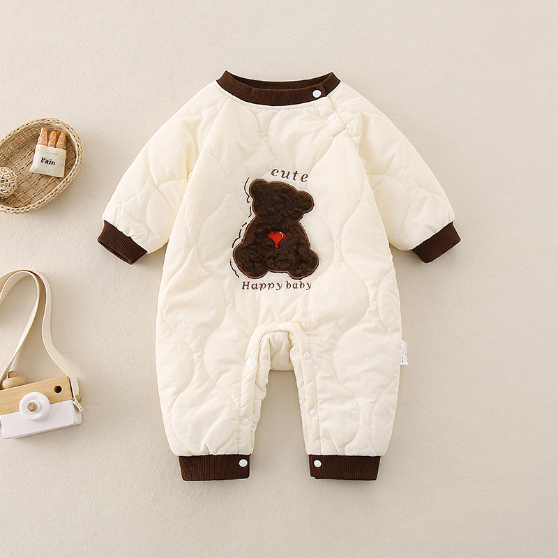Baby Boy/Girl Cute Bear Thickened Cotton Romper