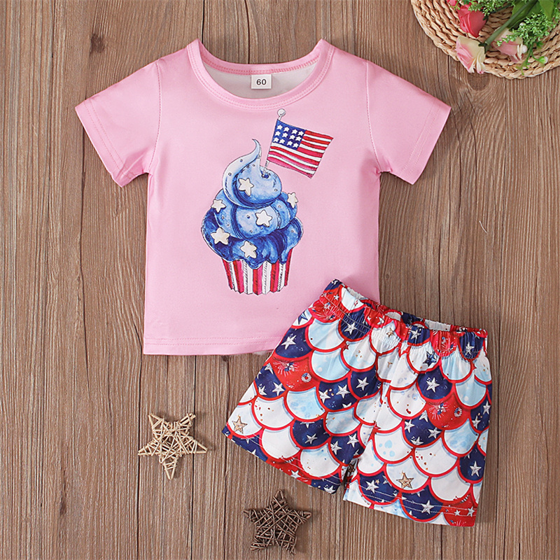 2pcs Baby Boy American Independence Day Bow Tie T-shirt with Pant Set-kissminis