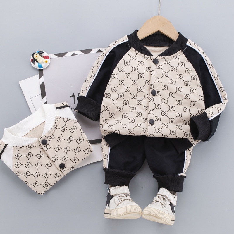 2pcs Baby Boy/Girl Fashion Prints Long Sleeve Set