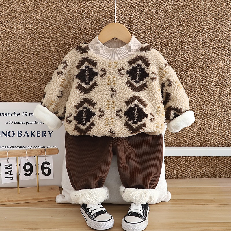2pcs Baby Boy Tie-Dye Thickened Set