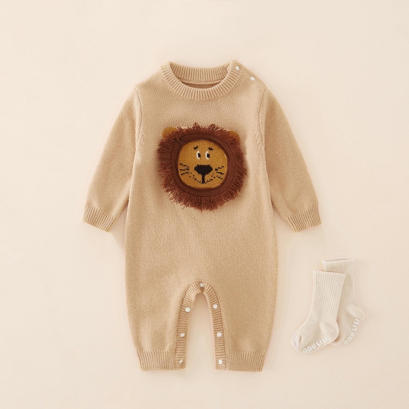 Baby Boy Knitwear Super Cute Little Lion Romper