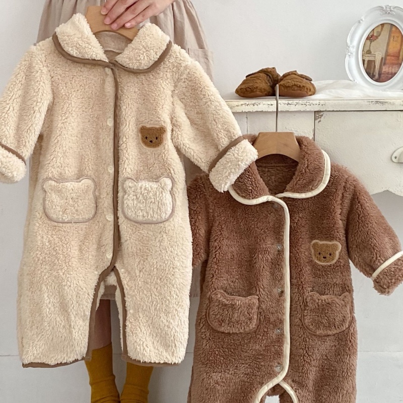 Baby Girl/Boy Thickened Cute Bear Romper