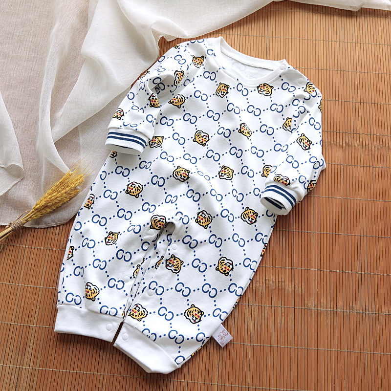 Baby Boy Overprinted Tiger Head Romper