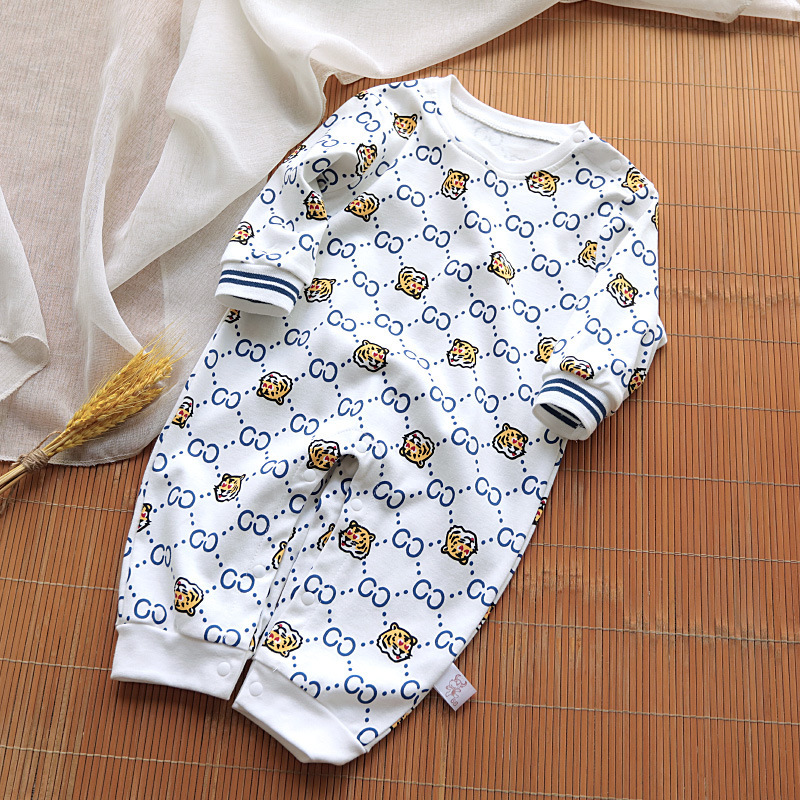 Baby Boy Overprinted Tiger Head Romper