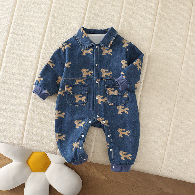 Baby Boy Cowboy Full Print Puppy Romper