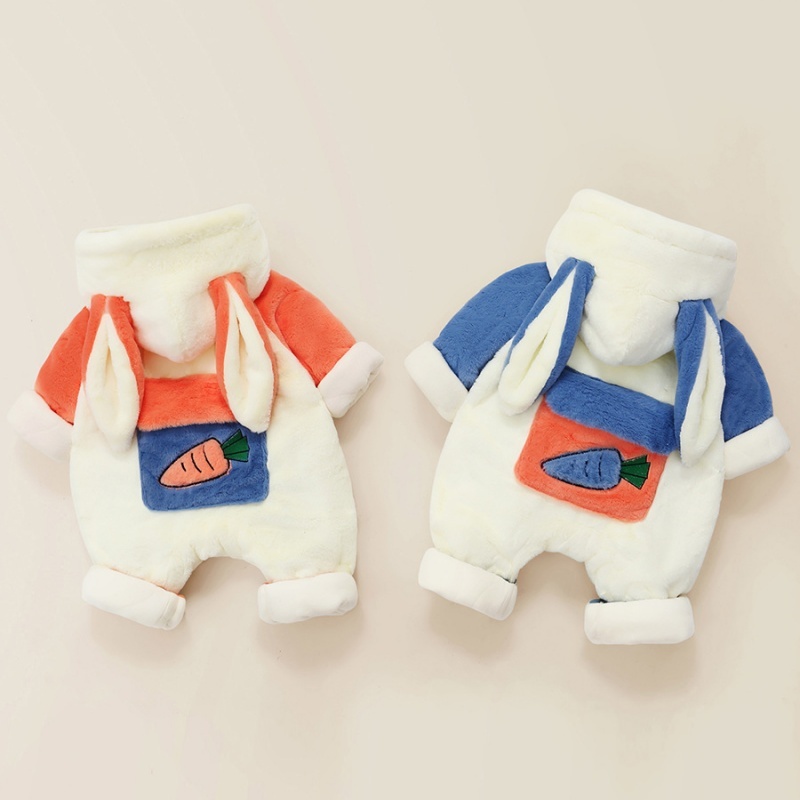 Baby Girl Thickened Carrot Rabbit Ears Romper