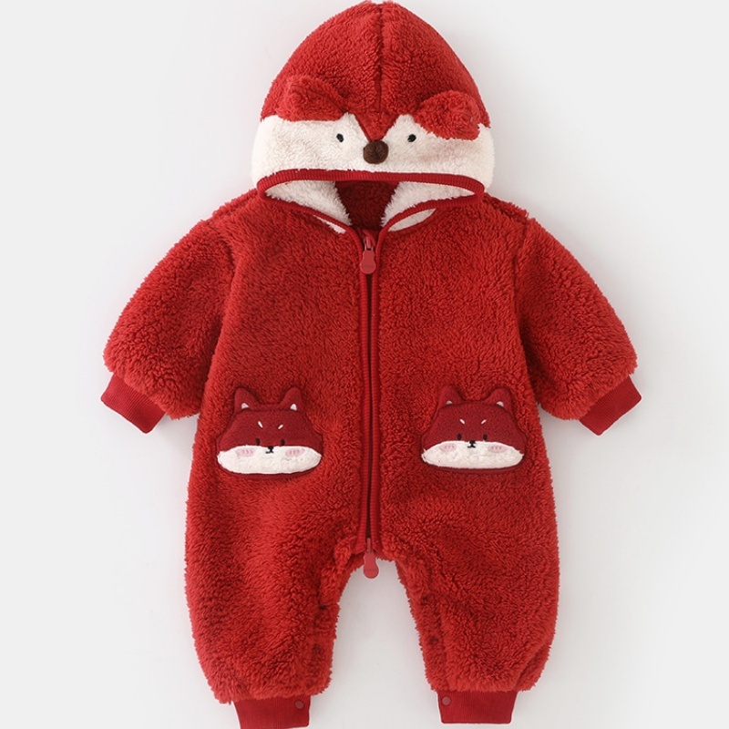 Baby Boy/Girl Padded and Thickened Cute Fox Romper