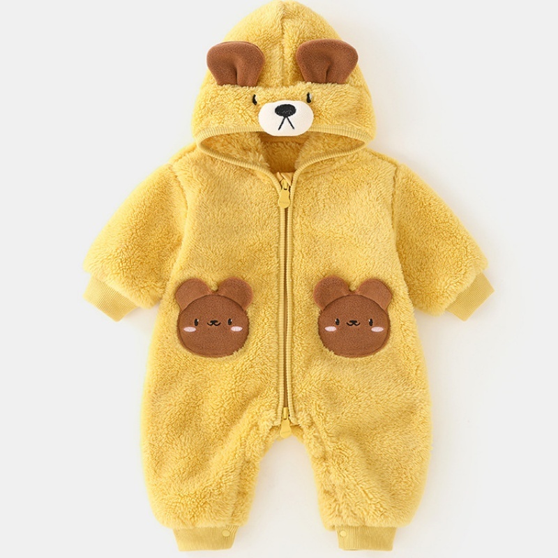 Baby Boy/Girl Padded and Thickened Cute Bear Romper