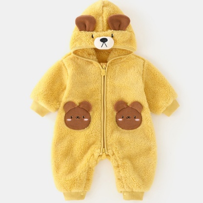 Baby Boy/Girl Padded and Thickened Cute Bear Romper