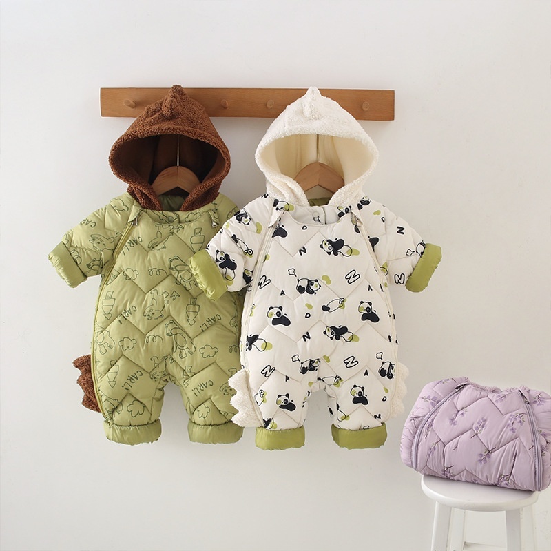 Baby Boy/Girl Cute Animal Hooded Cotton Padded Romper