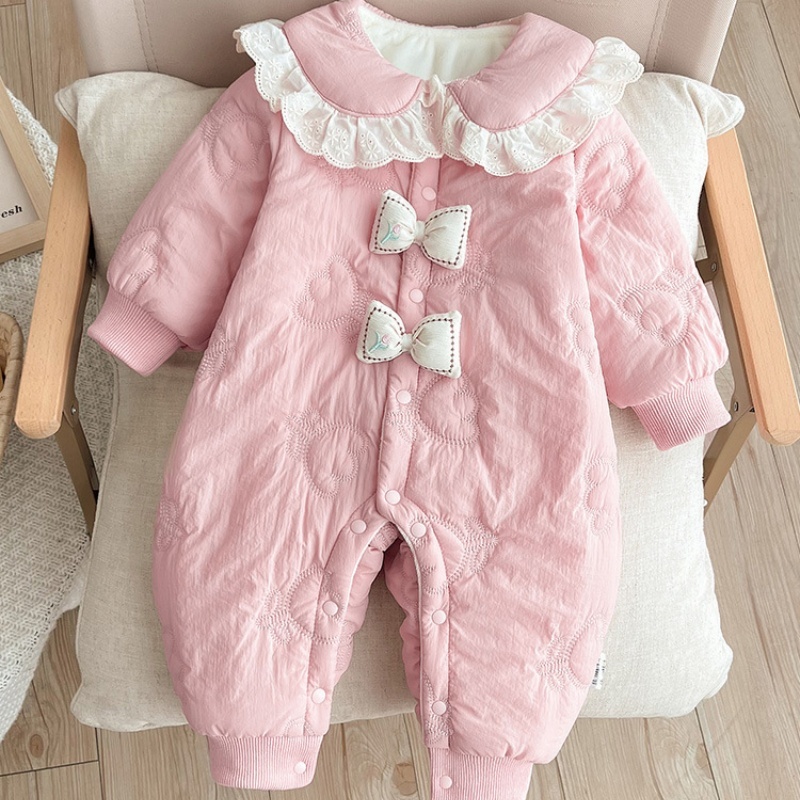 Baby Girl Princess Style Super Cute Butterfly Thickening Romper