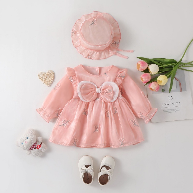 Baby Girl Padded and Thickened Cute Bunny Romper with Hat