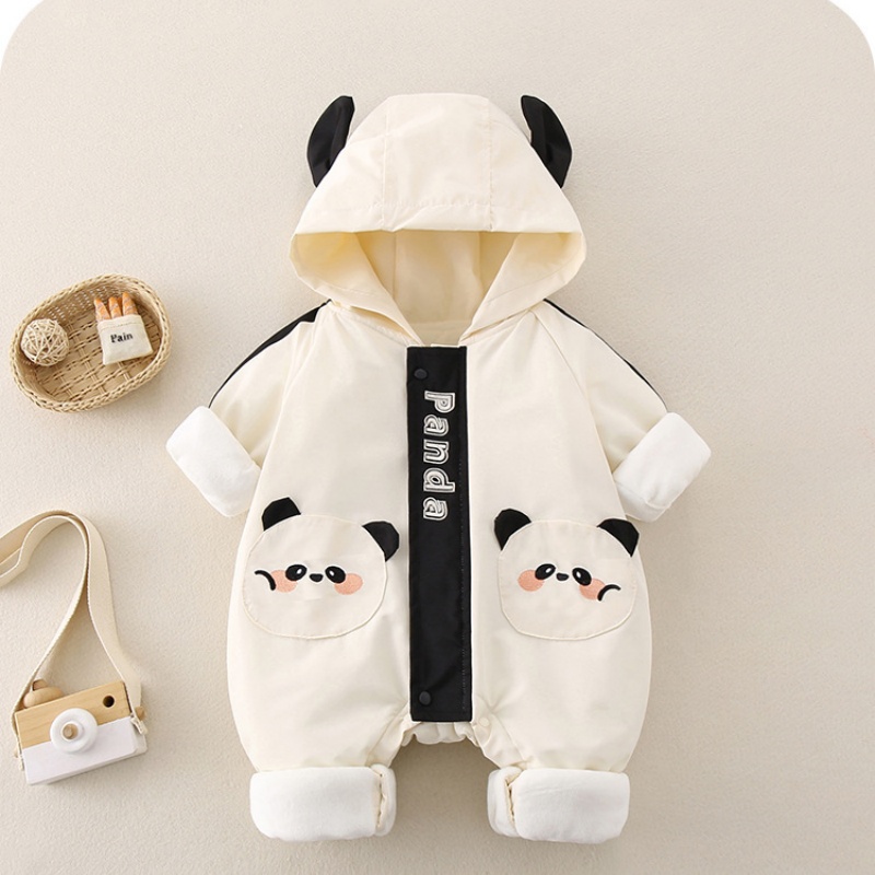Baby Girl/Boy Long Sleeve Panda Cotton Jacket Romper
