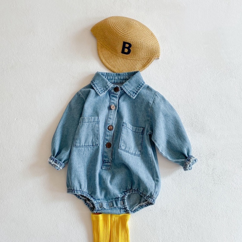 Baby Girl/Boy Soft Denim Bodysuit