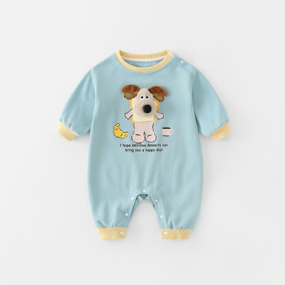 Baby Girl/Boy Cute Puppy Long Sleeve Romper