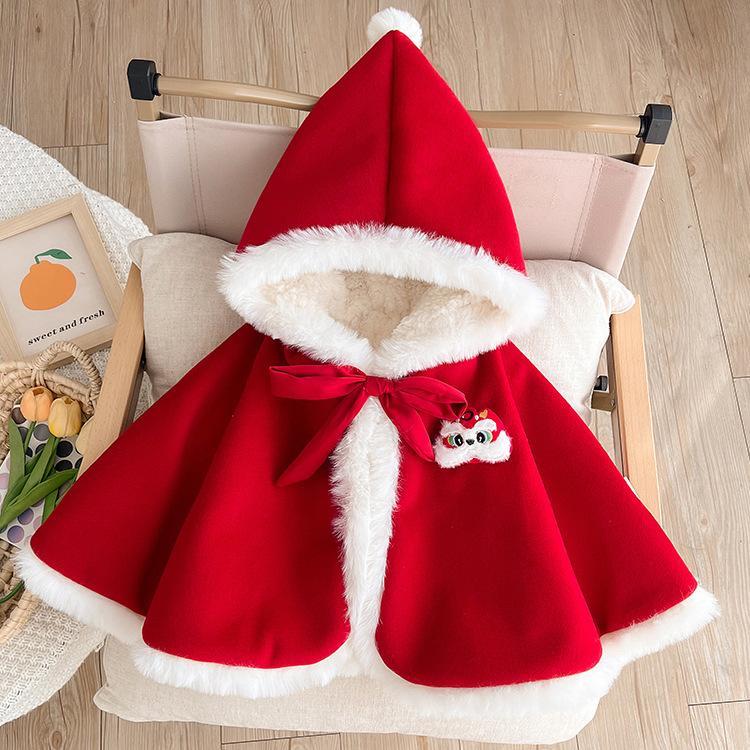 Baby Christmas Hooded Cape