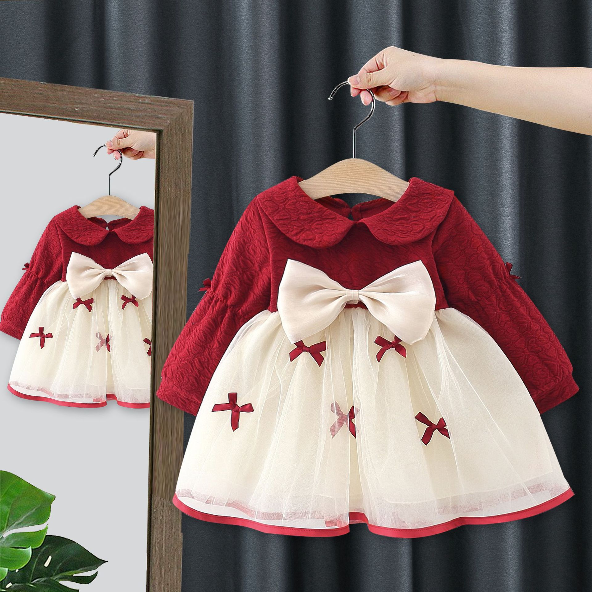 Baby Girl Big Bow Sweet Mesh Dress