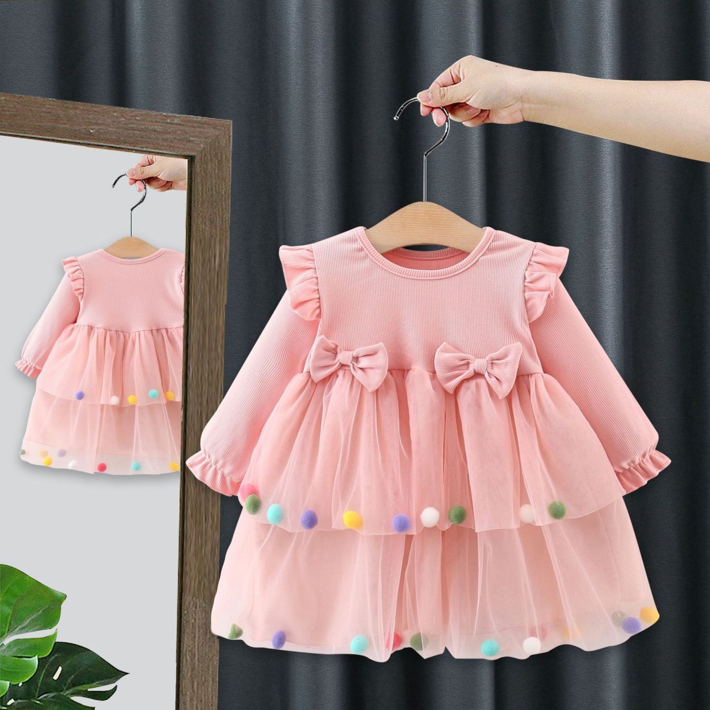 Baby Girl Long Sleeve Sweetheart Princess Dress