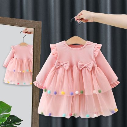 Baby Girl Long Sleeve Sweetheart Princess Dress