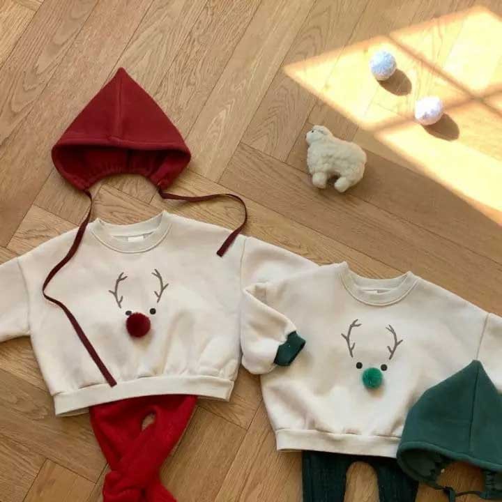 Baby Antler Print Long Sleeve Sweatshirt