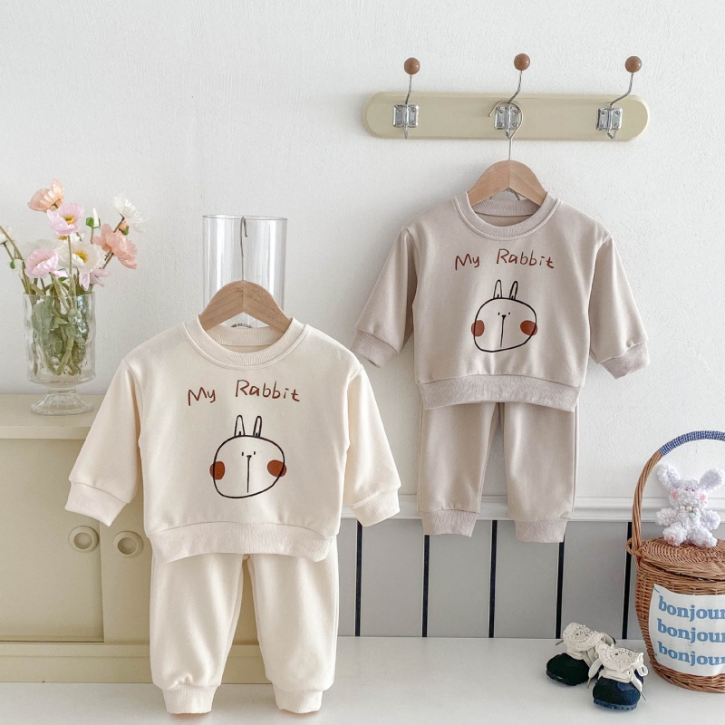 2pcs Baby Girl Alphabet Cute Rabbit Set