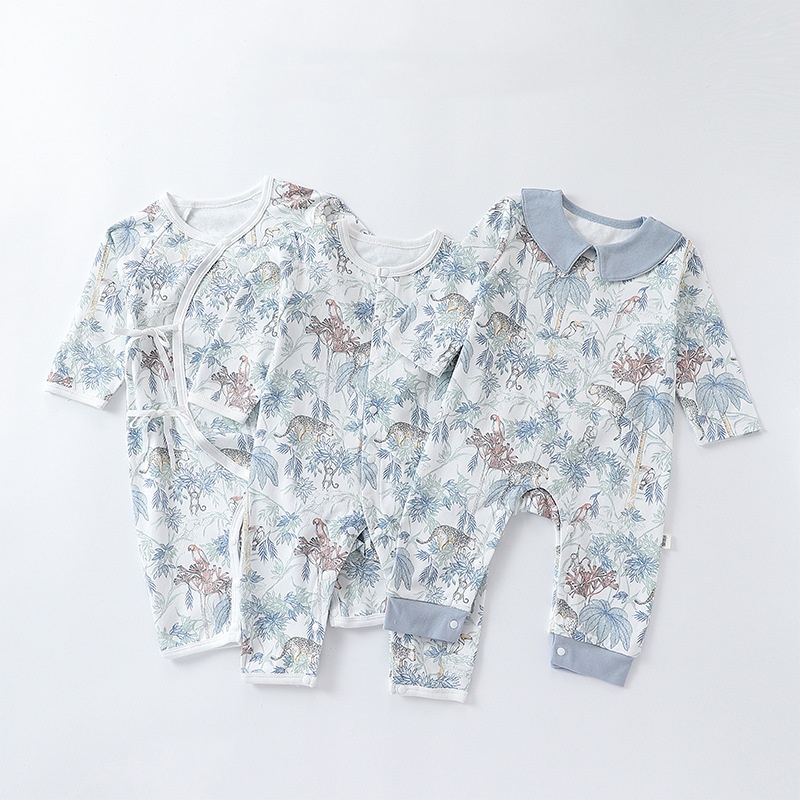 Baby Boy/Girl Cute Tropical Rain Forest Long Sleeve Romper