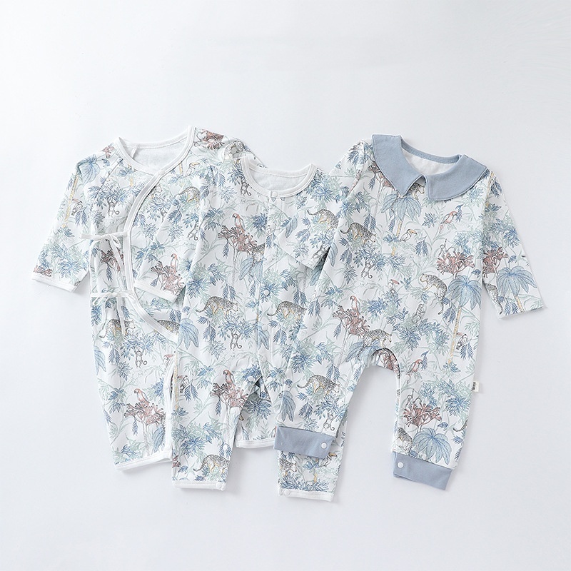 Baby Boy/Girl Cute Tropical Rain Forest Long Sleeve Romper