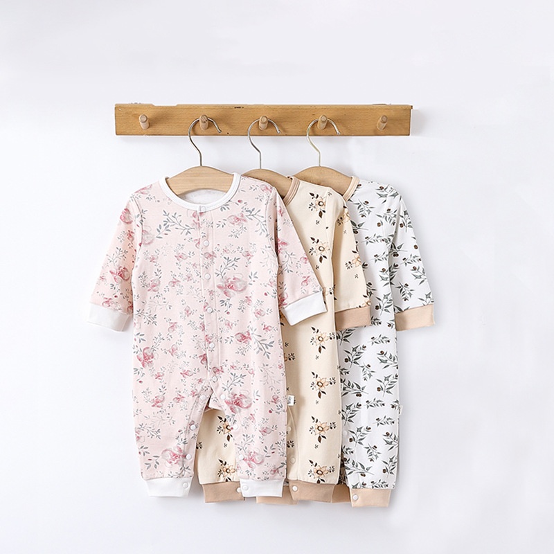 Baby Boy/Girl Flower Plants Long Sleeve Romper