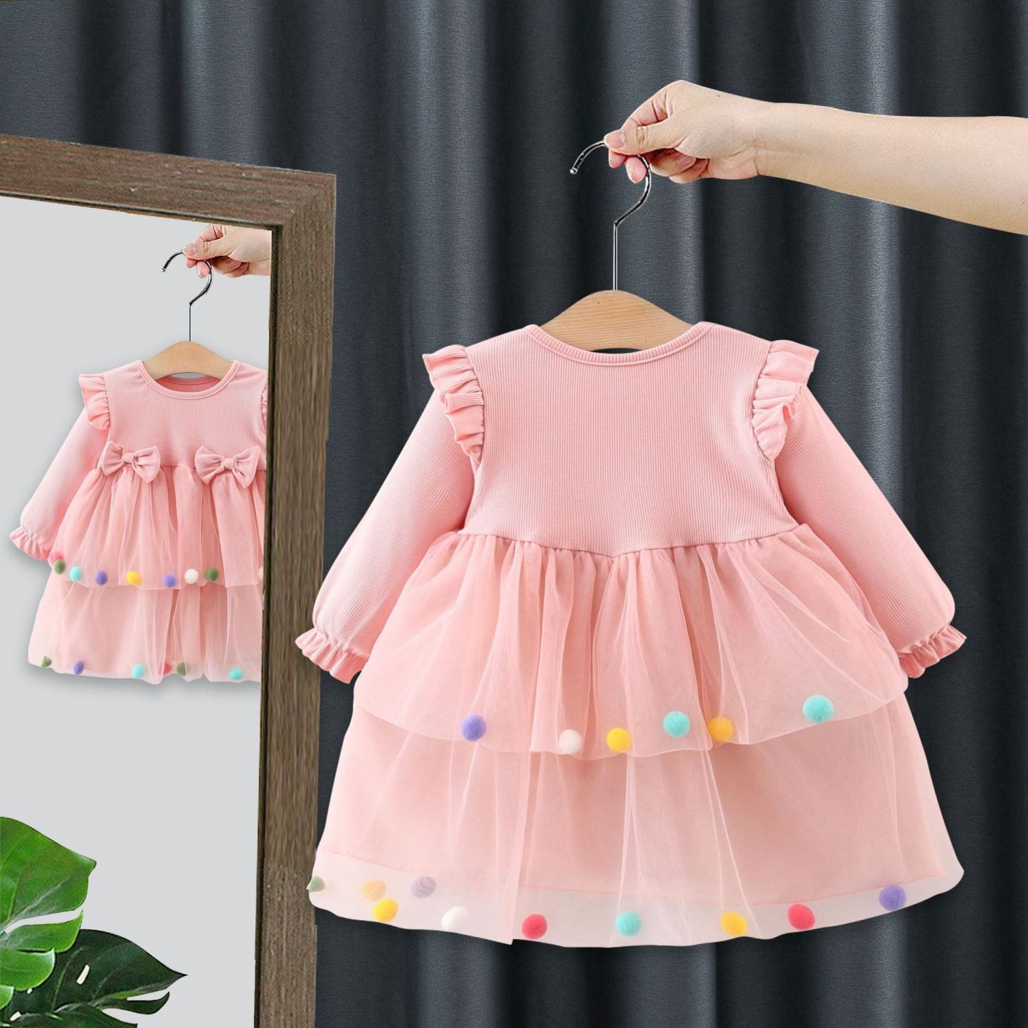 Baby Girl Long Sleeve Sweetheart Princess Dress